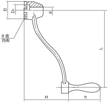 HY8310.18搖把結(jié)構(gòu)圖